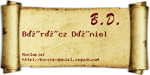 Böröcz Dániel névjegykártya
