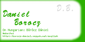 daniel borocz business card